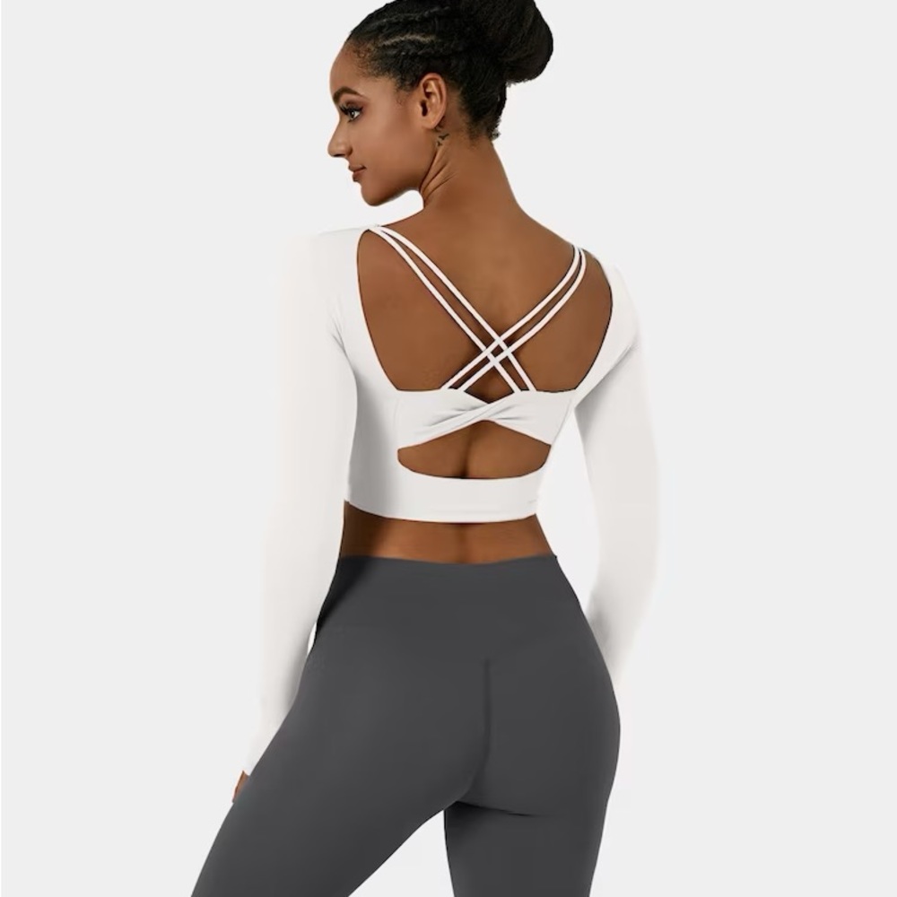 Halara twist and cross-back long sleeve